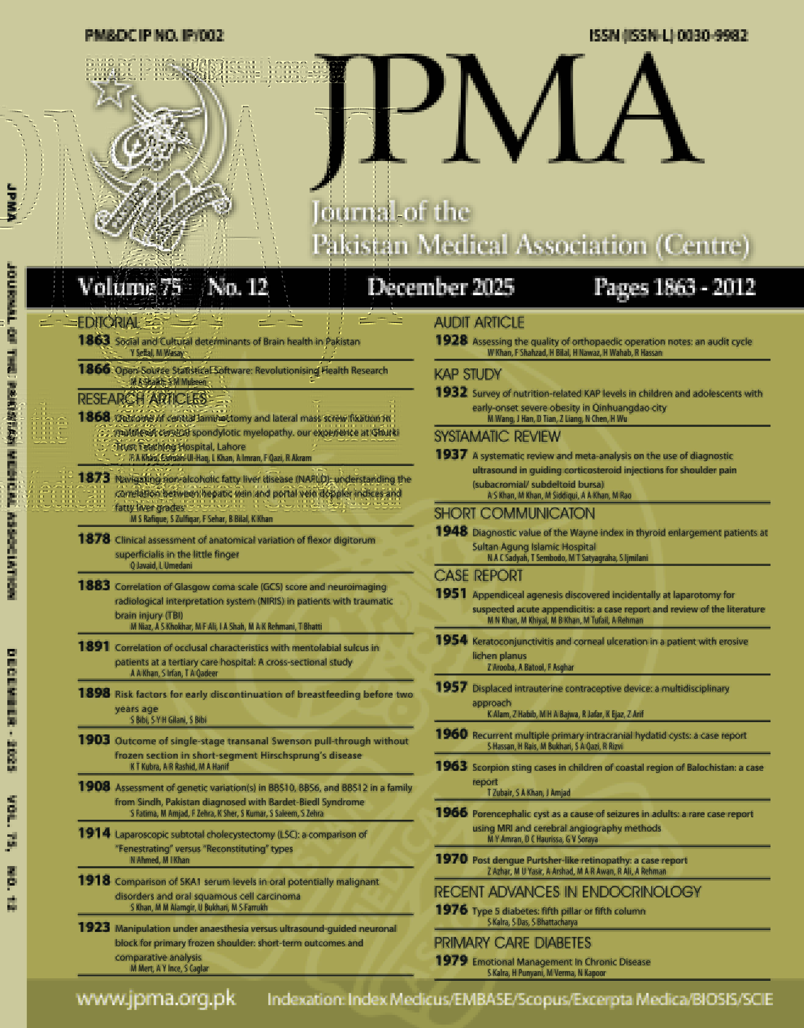 					View Vol. 75 No. 12 (2025): DECEMBER
				